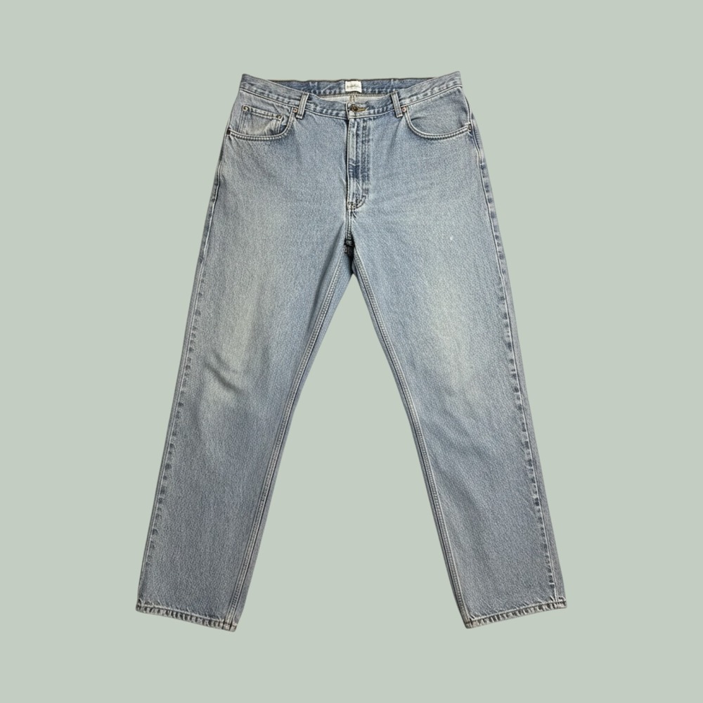 VTG Calvin Klein Jeans Mens 34x31 Easy Fit Blue Double Stone Wash Denim Pants